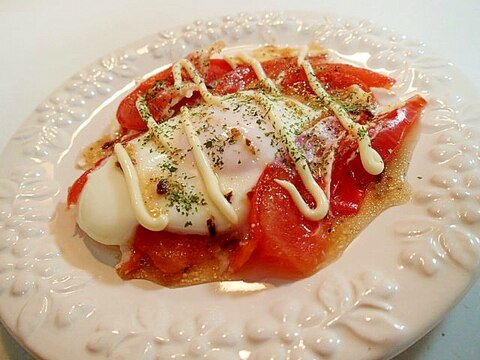 イタドレ/マヨで　トマトと目玉焼き